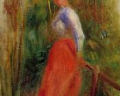 皮埃尔 奥古斯特 雷诺阿 : Woman in a Landscape